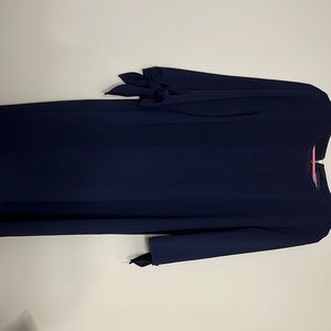 Beautiful Liz Claiborne Navy dress with 3/4 sleeves. Size 16